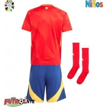 Camiseta España Primera Equipación para niños Eurocopa 2024 manga corta (+ pantalones cortos)